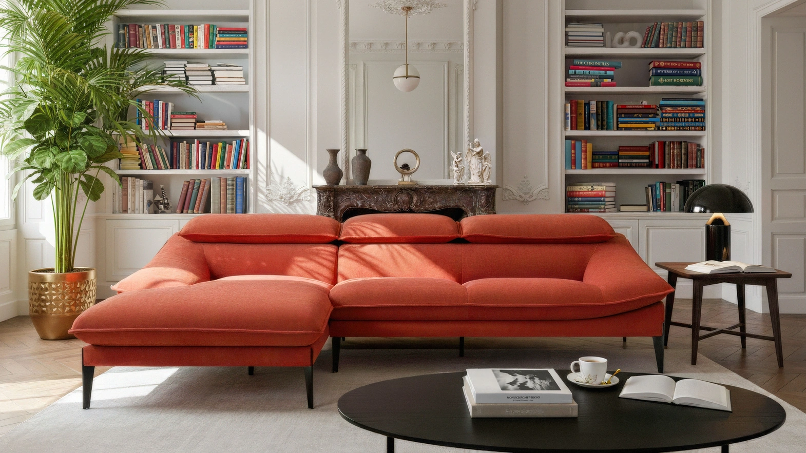 Divano con penisola Flan di Calia