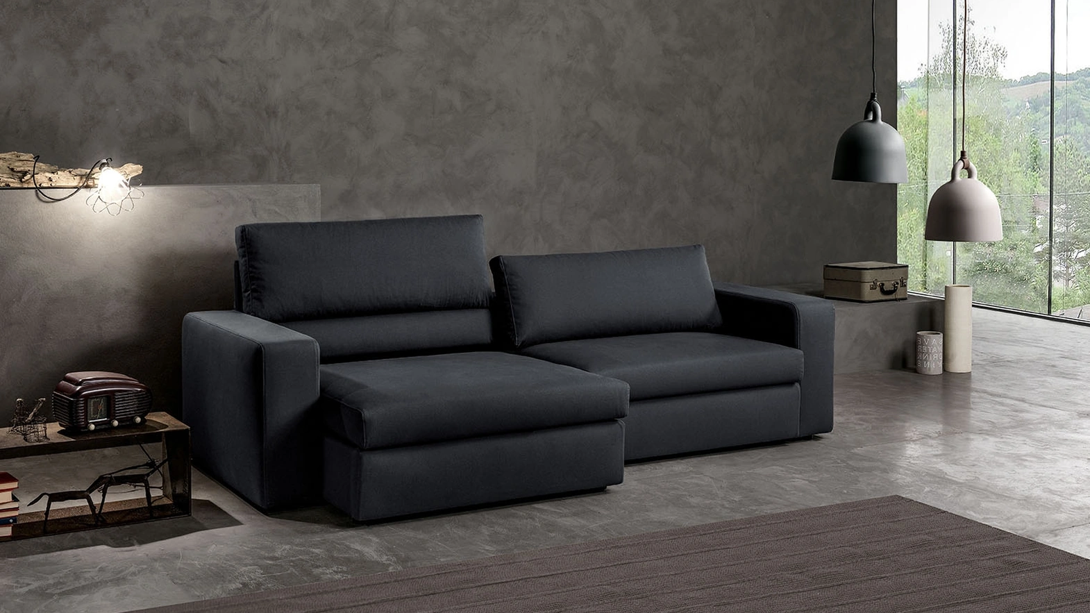 Divano in tessuto Korral di Excò