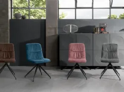 Sedia in tessuto imbottito Alba di Stones