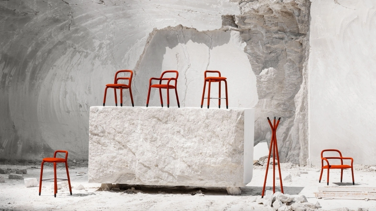 Sgabello imbottito Pippi di Midj