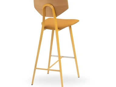 Sgabello in legno con seduta imbottita Tosca di Midj