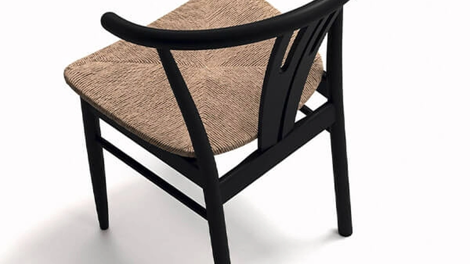 Sedia Queeny in faggio laccato nero di Arrital