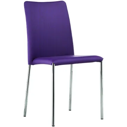 Sedia impilabile rivestita in tessuto con gambe in acciaio Silvy SB M TS di  Midj