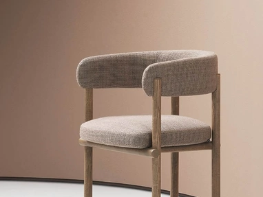 Sedia Stiks in tessuto e legno di Alf Da Frè