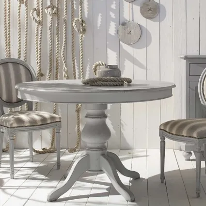 Tavolo rotondo allungabile Art 637 Shabby Chic di Fratelli Mirandola