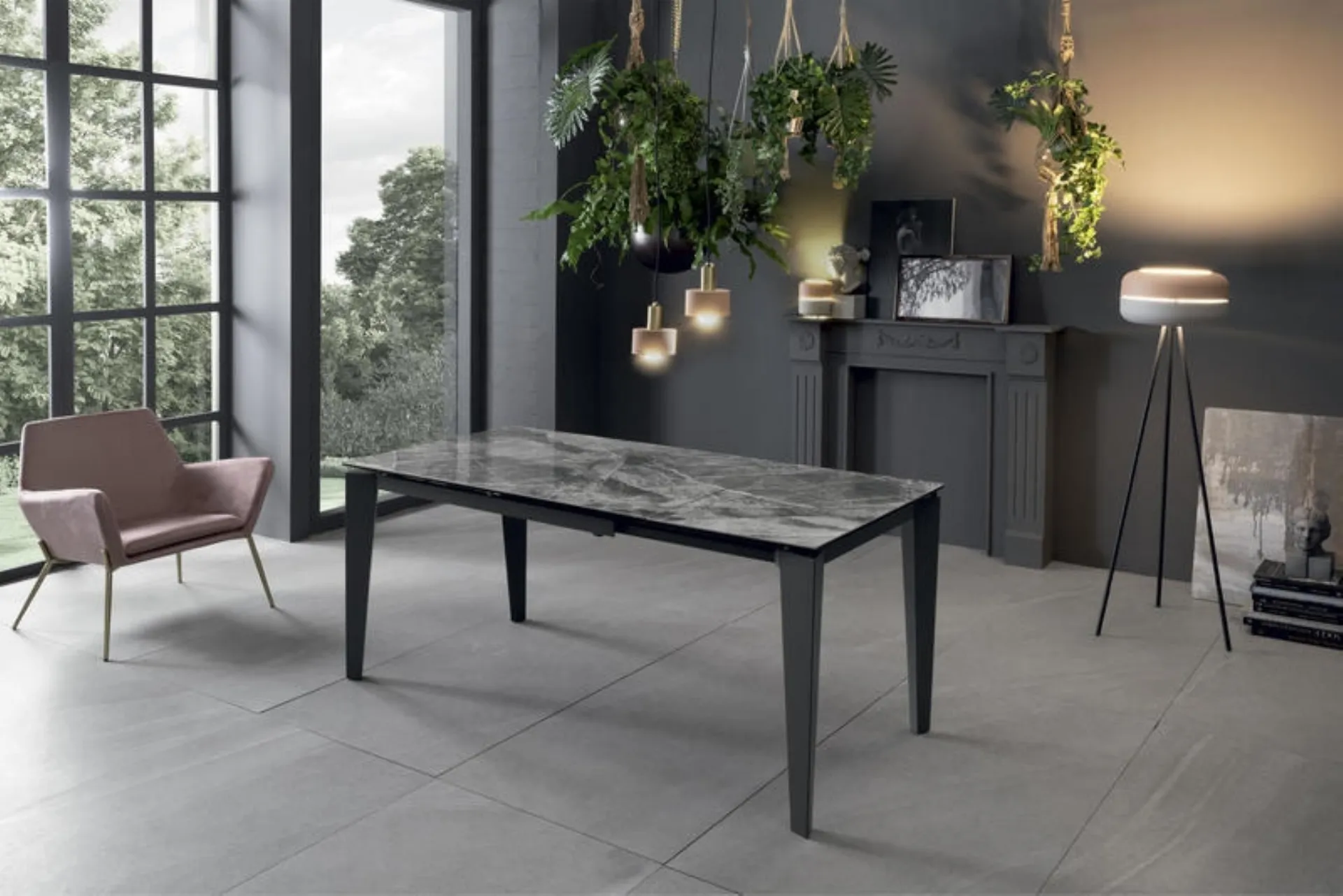 Tavolo da pranzo allungabile design moderno Whart Stone