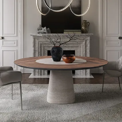 Tavolo Rado Ker-Wood Round di Cattelan Italia