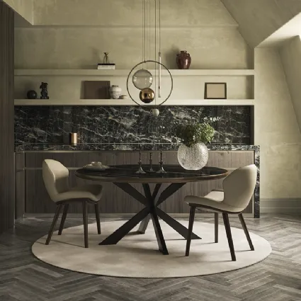 Tavolo Spider Keramik Premium Round di Cattelan Italia