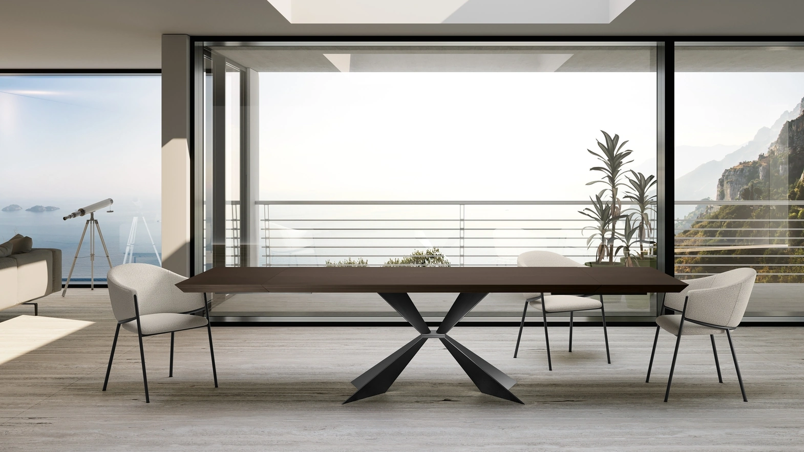 Tavolo con top in legno Stark di Stones