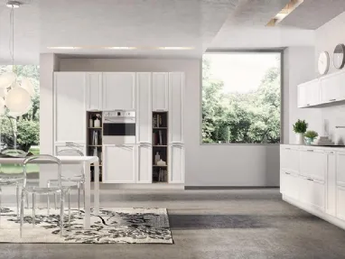 Cucina Classica lineare in rovere spazzolato laccato bianco Avenue 23 02 di Spagnol Cucine