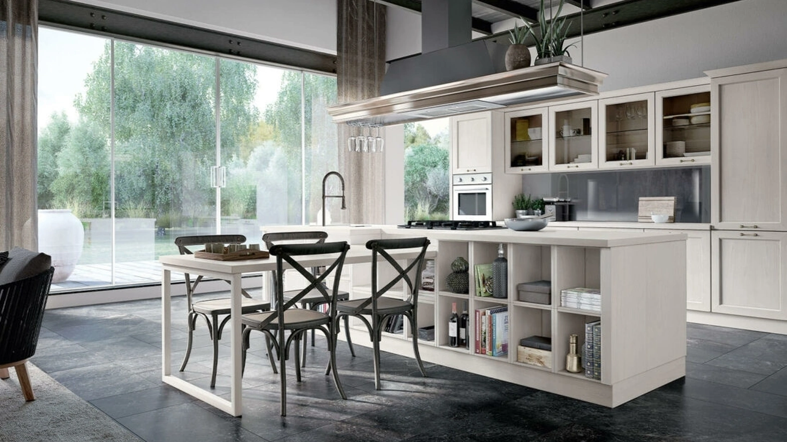 Cucina Classica con isola e penisola Avenue 23 09 di Spagnol Cucine