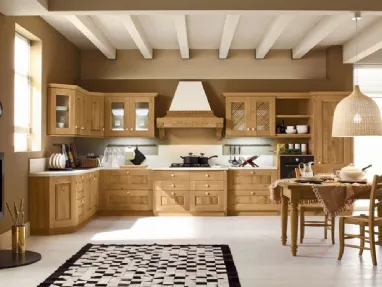 Cucina Classica angolare Carola 06 in Rovere Naturale di Arrex