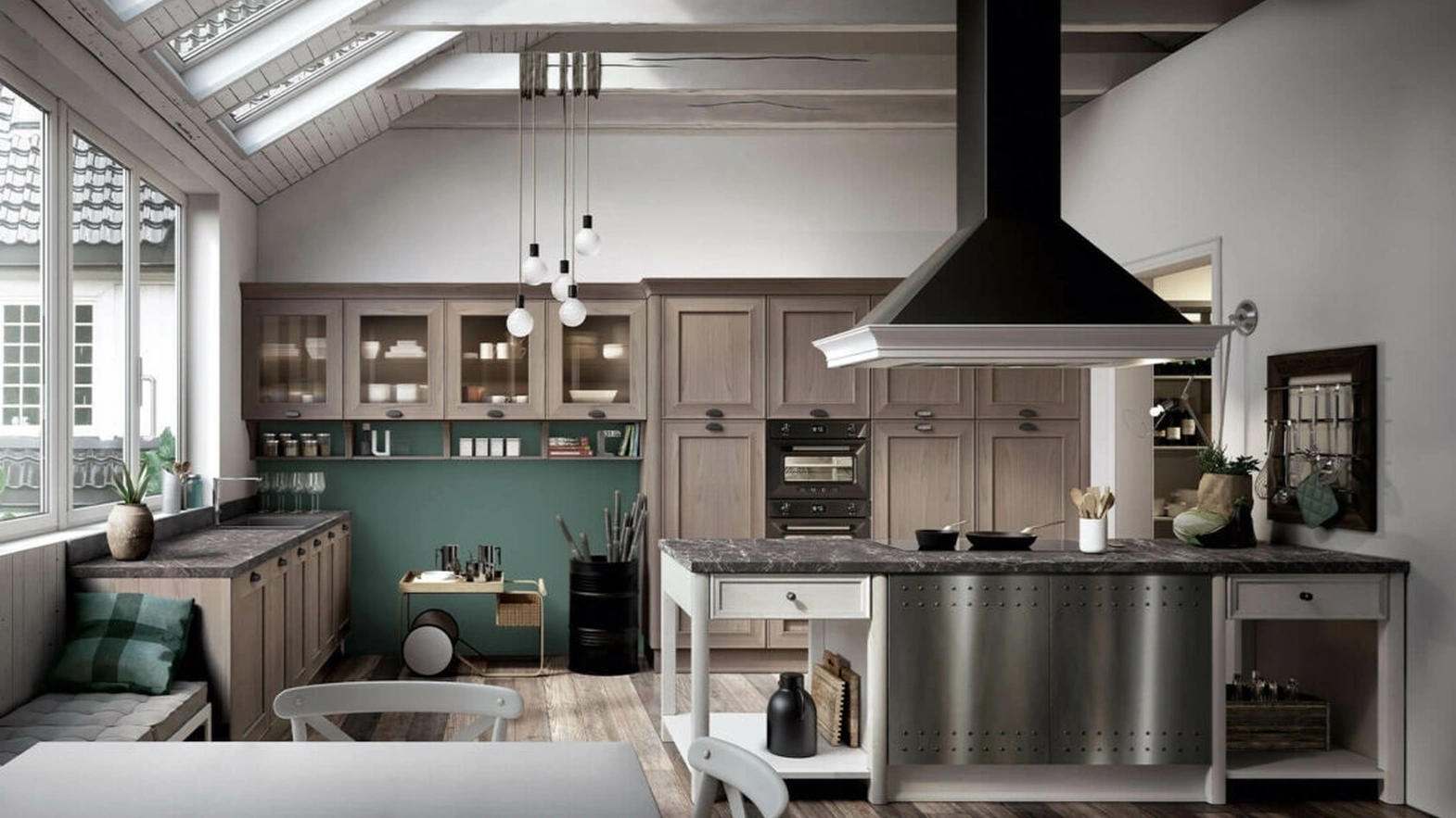 Cucina Classica con penisola Louisiana 01 di Spagnol Cucine