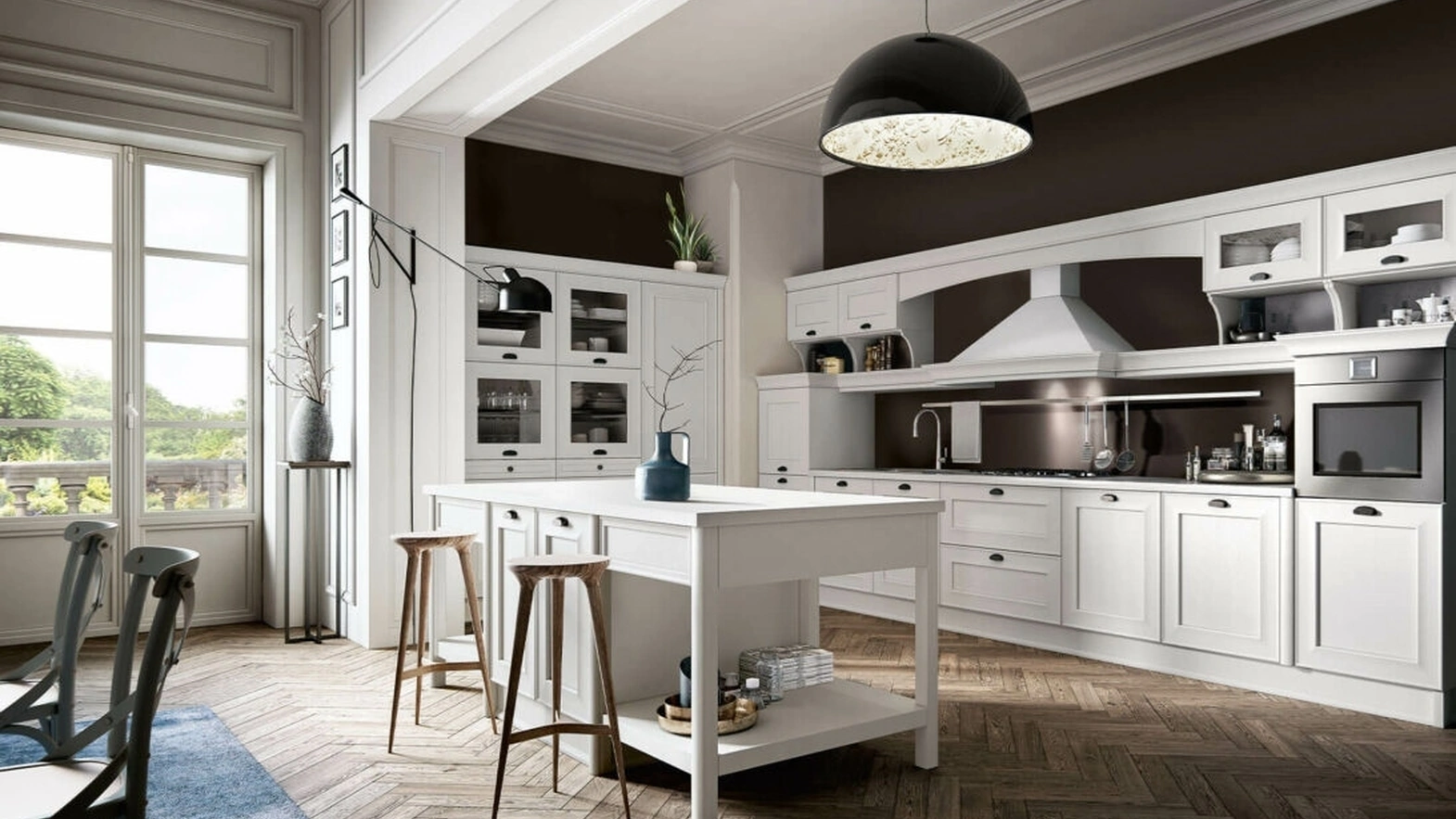 Cucina Classica con isola Louisiana 02 di Spagnol Cucine