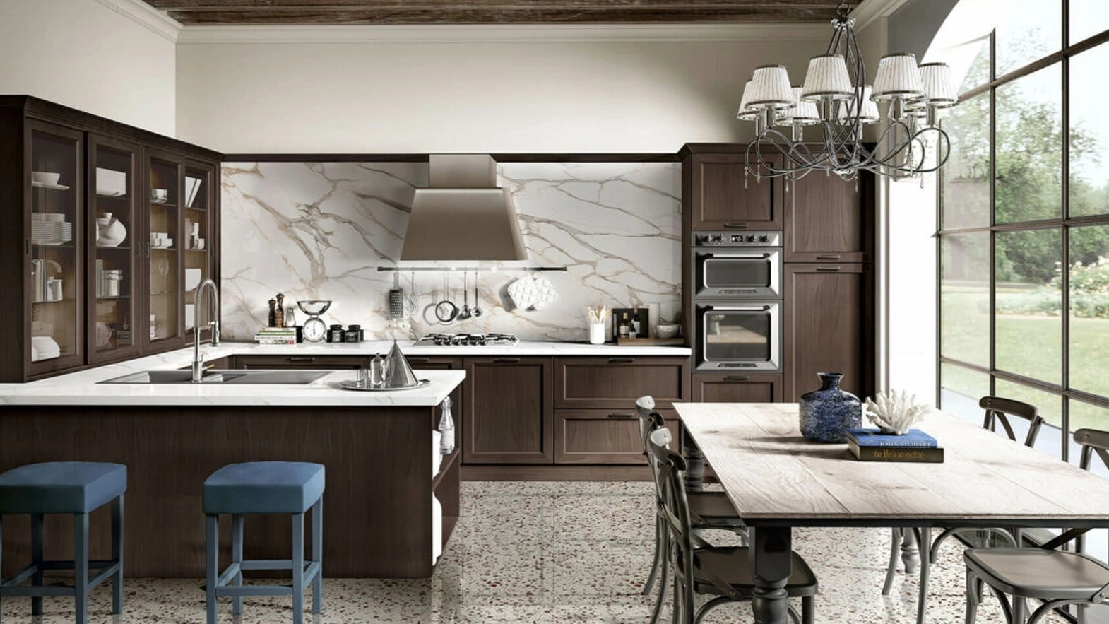 Cucina Classica con penisola Avenue 23 11 di Spagnol Cucine