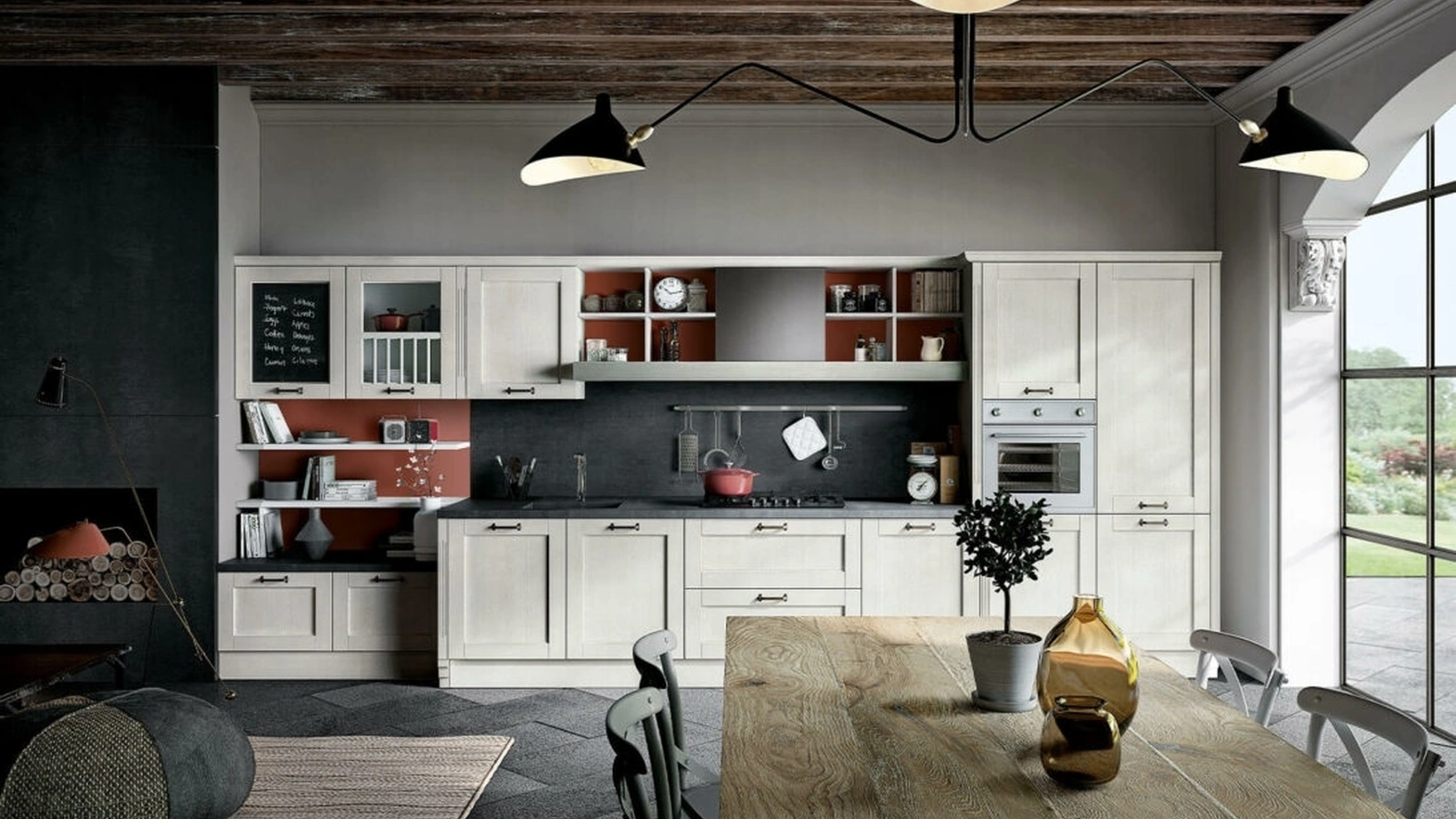 Cucina Classica lineare Tabià 06 di Spagnol Cucine