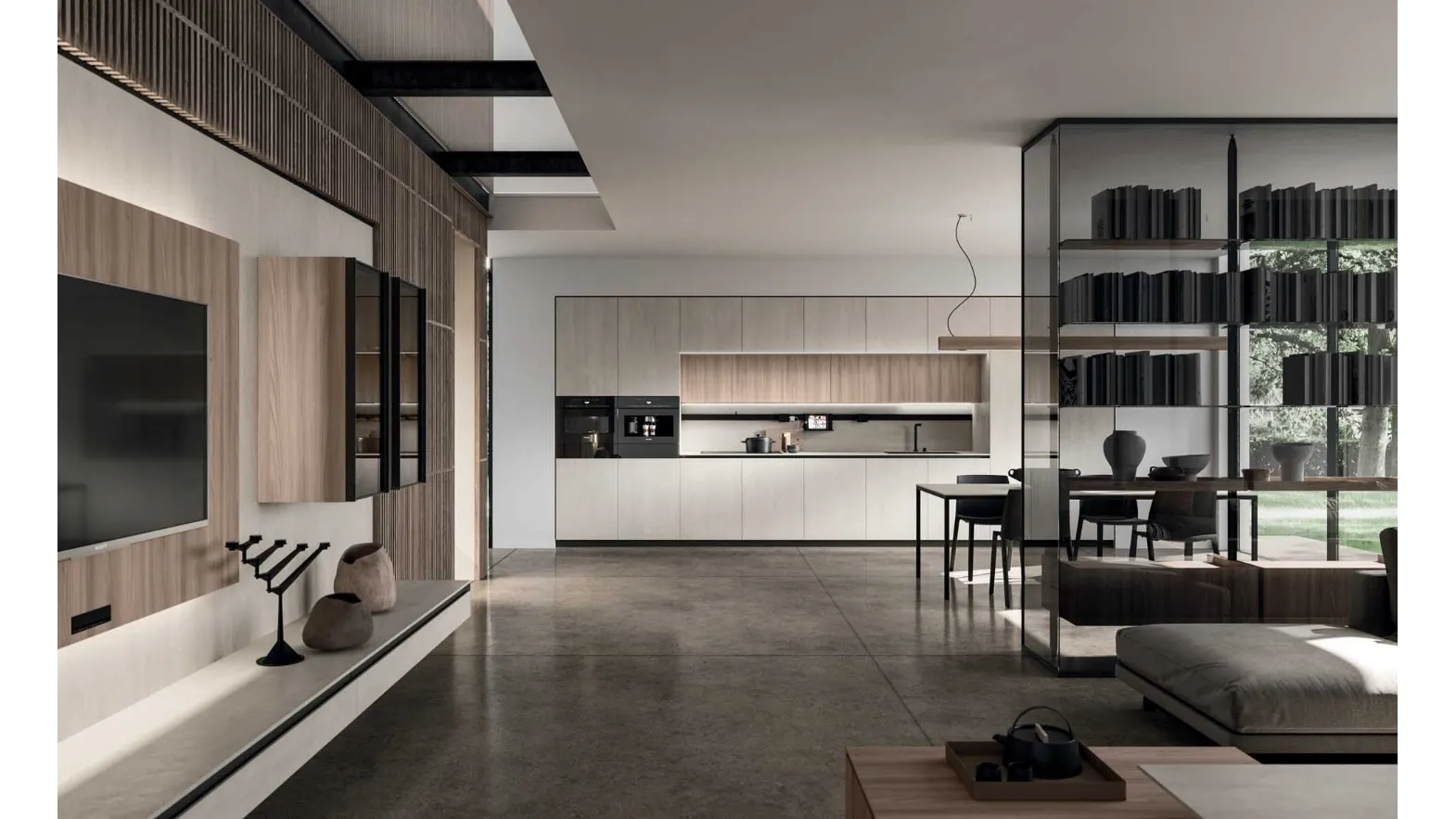Cucina Design lineare Ak Project 02 in melaminico di Arrital