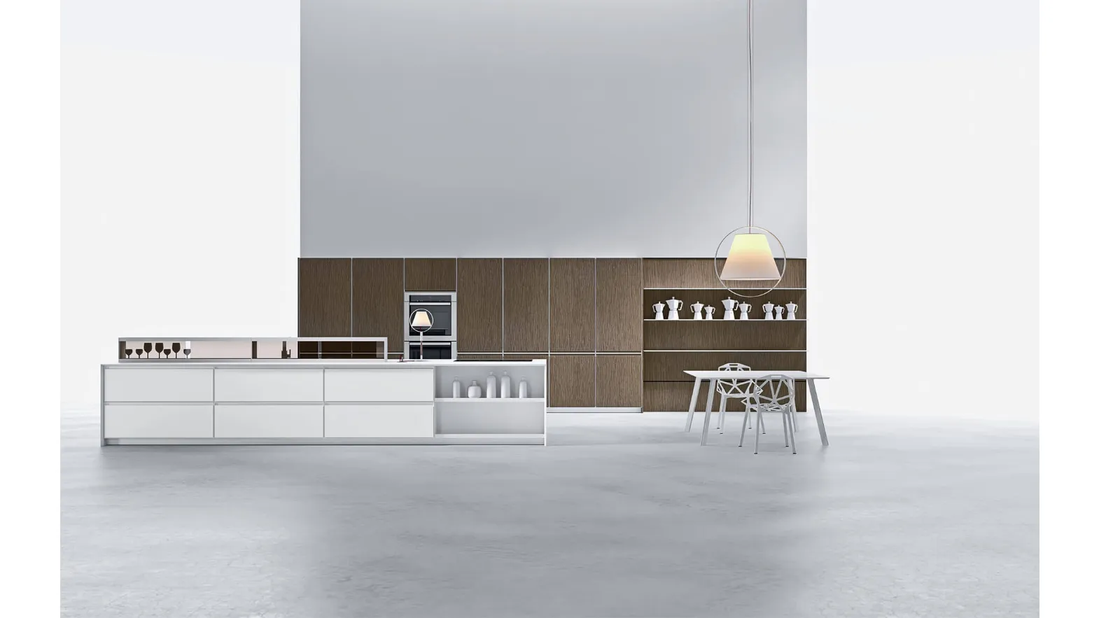 Cucina Design con isola in Corian AkB 08 02 di Arrital