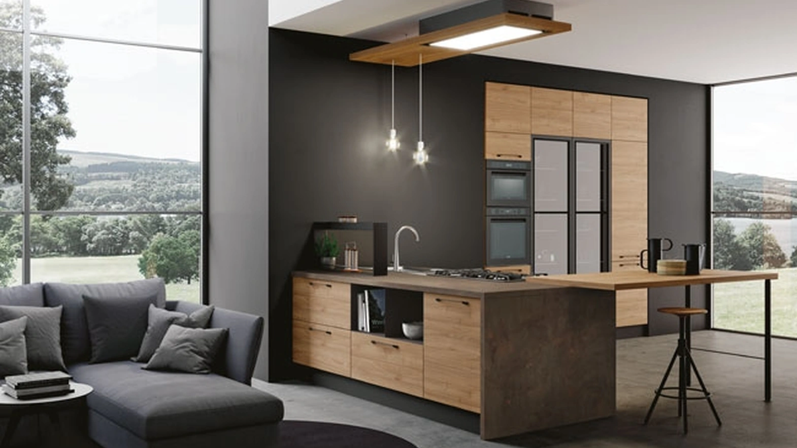 Cucina Moderna con penisola Capri di Imab