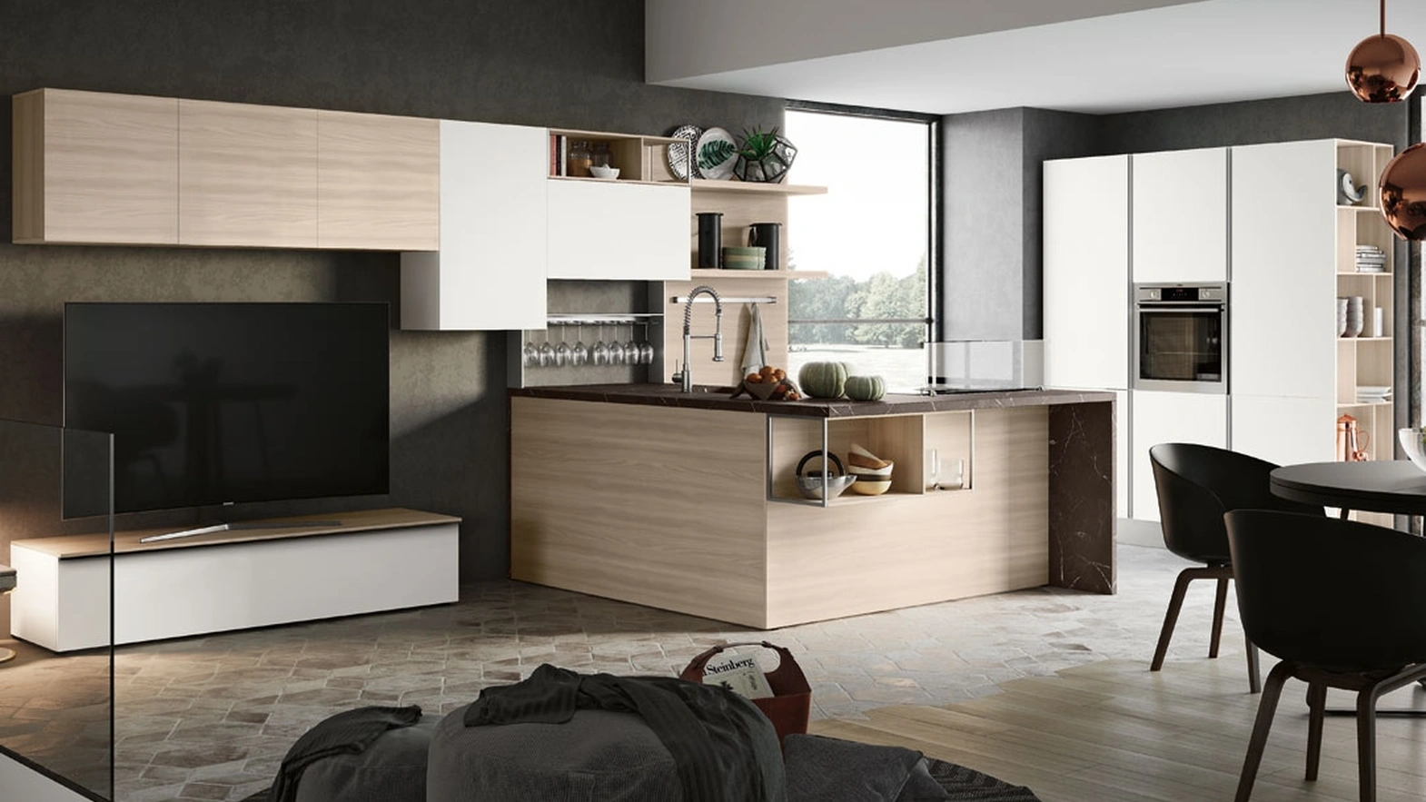 Cucina Moderna con penisola Capri di Imab