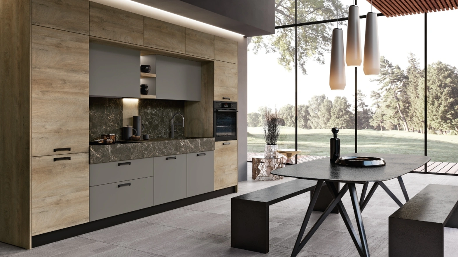 Cucina Moderna lineare Capri di Imab