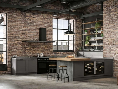 Cucina Moderna con penisola Curry Industrial di Arrex