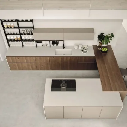 Cucina Moderna Loft Wood Cotto di Arrex