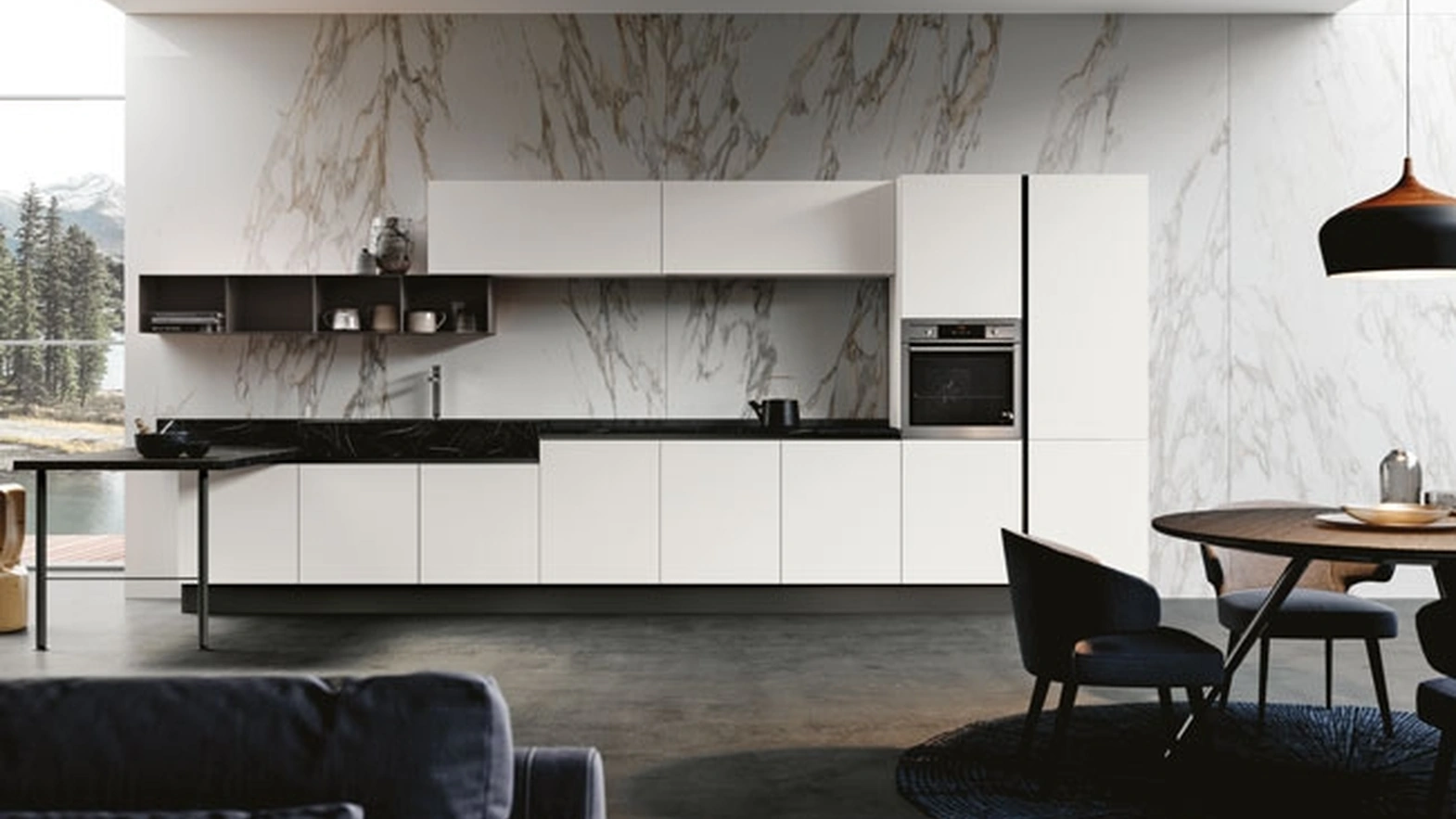 Cucina Moderna con penisola Panarea di Imab