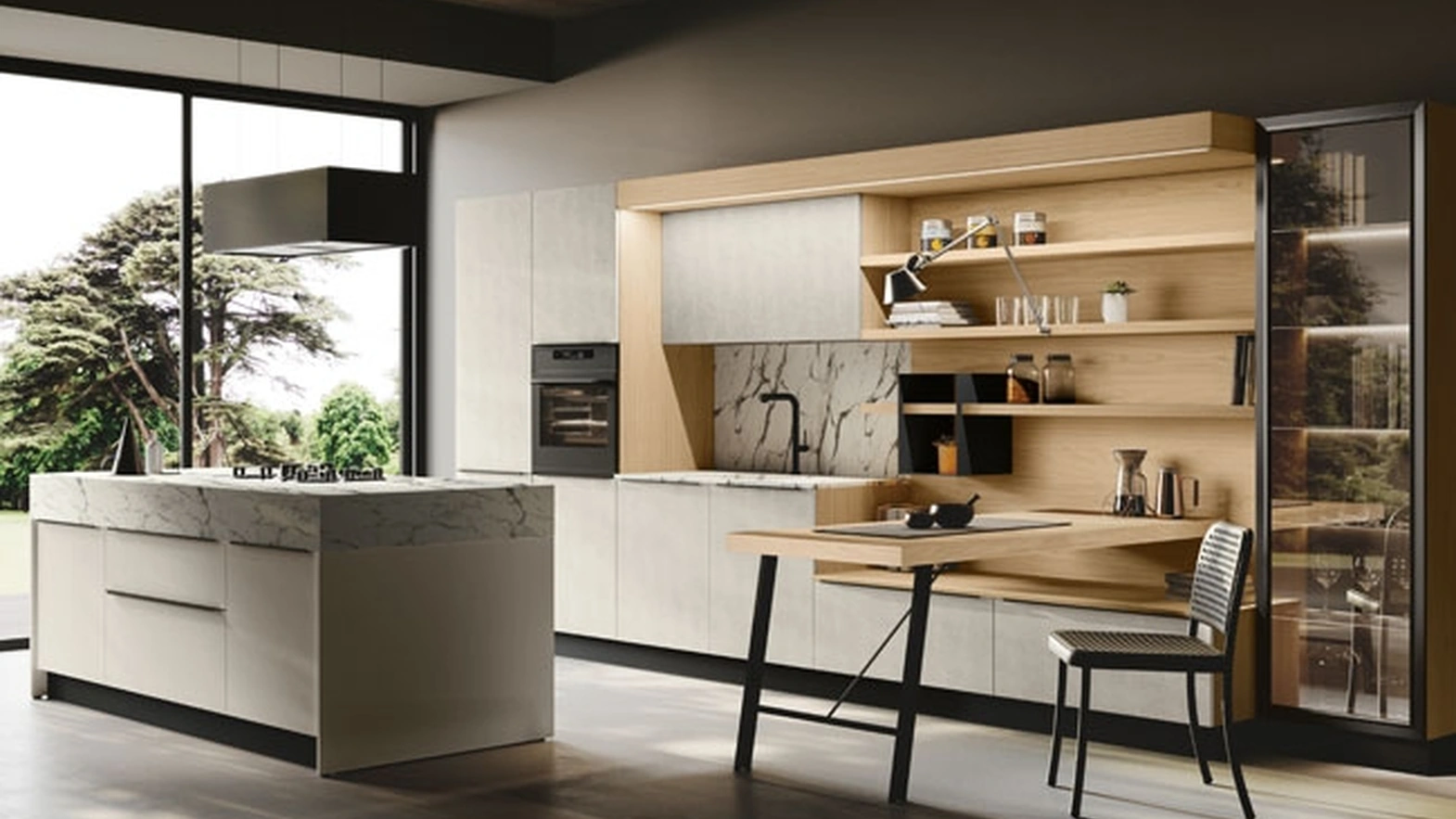 Cucina Moderna con isola Piana di Imab