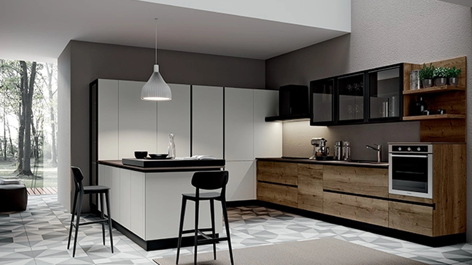 Cucina Moderna con penisola Piana di Imab