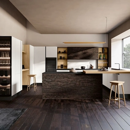 Cucina Moderna Piana/Tropea angolare con penisola di Imab