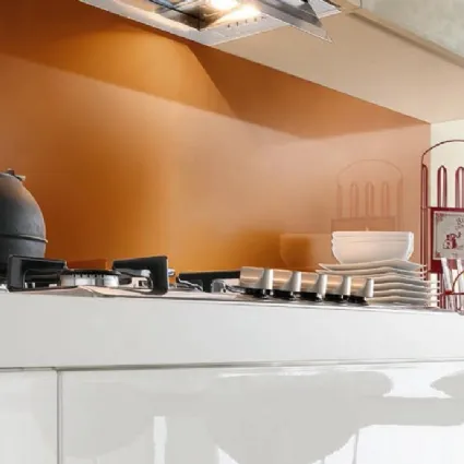 Cucina Moderna lineare in laccato lucido Plana 02 di Spagnol Cucine