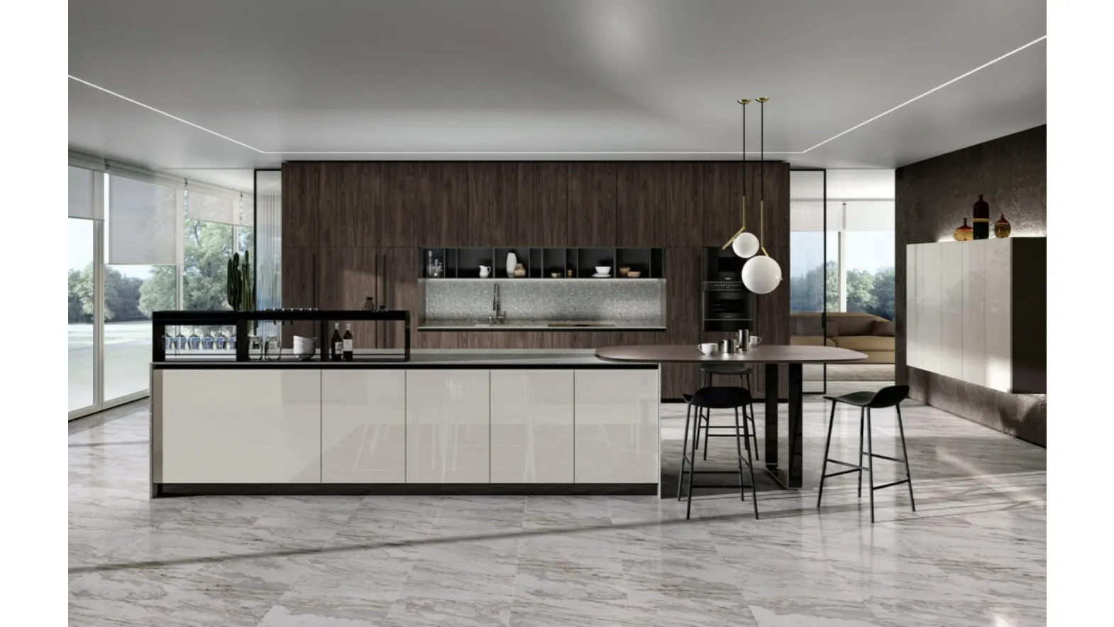 Cucina Moderna con isola Vivere Italia 01 di Spagnol Cucine