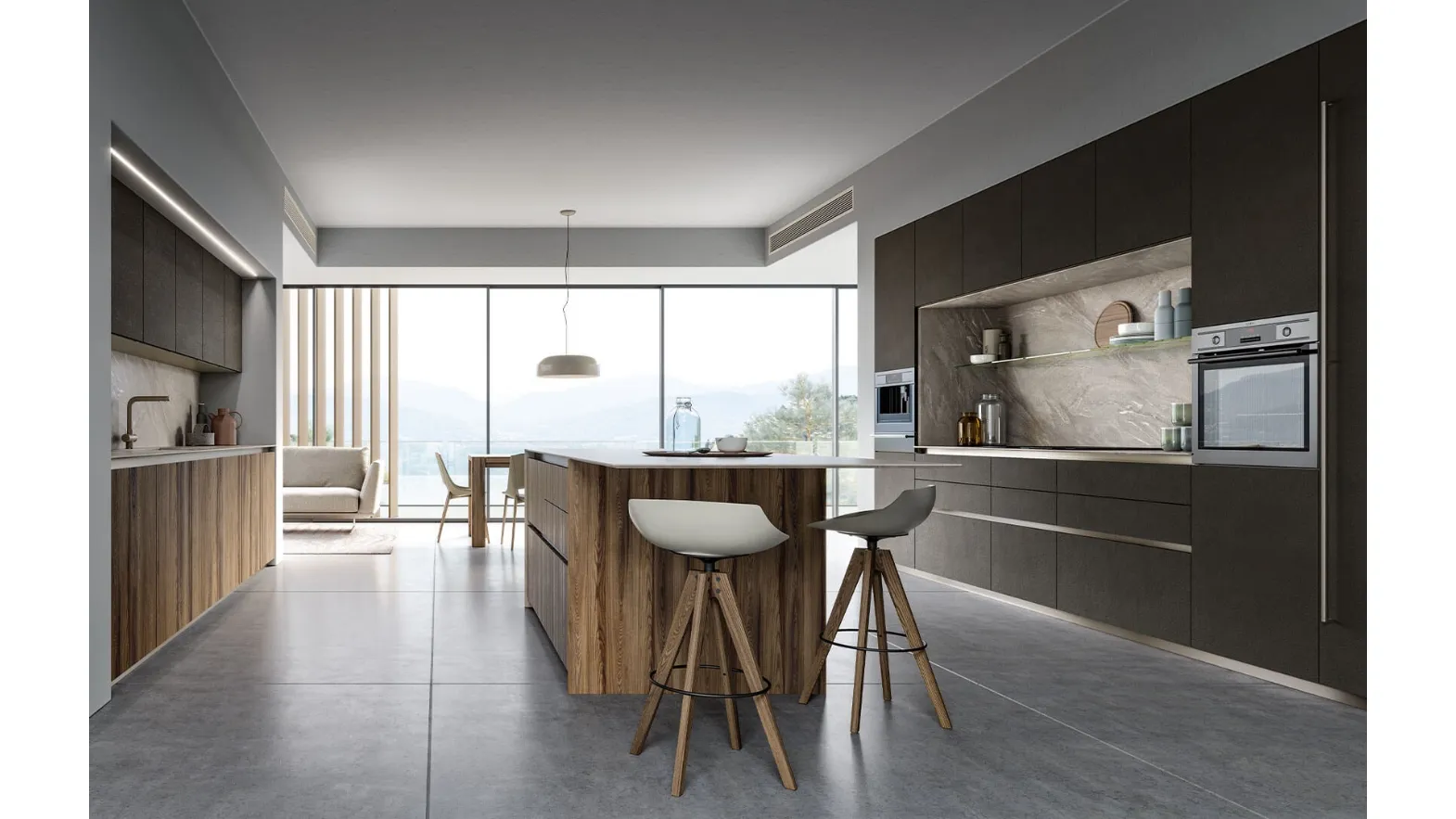 Cucina Moderna con isola Vivere Italia 02 di Spagnol Cucine