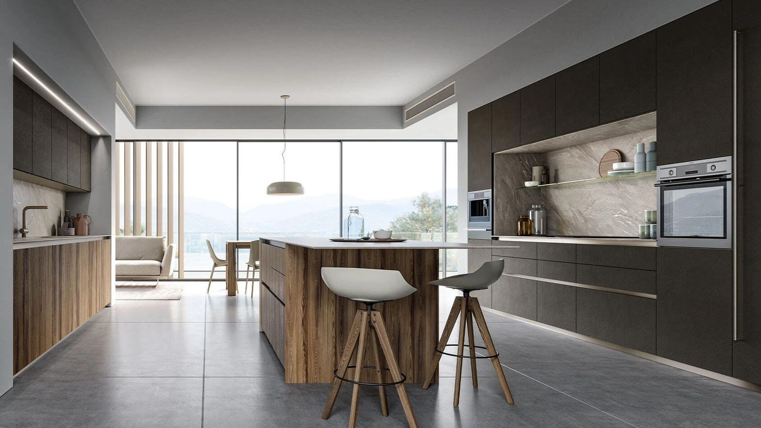 Cucina Moderna con isola Vivere Italia 02 di Spagnol Cucine