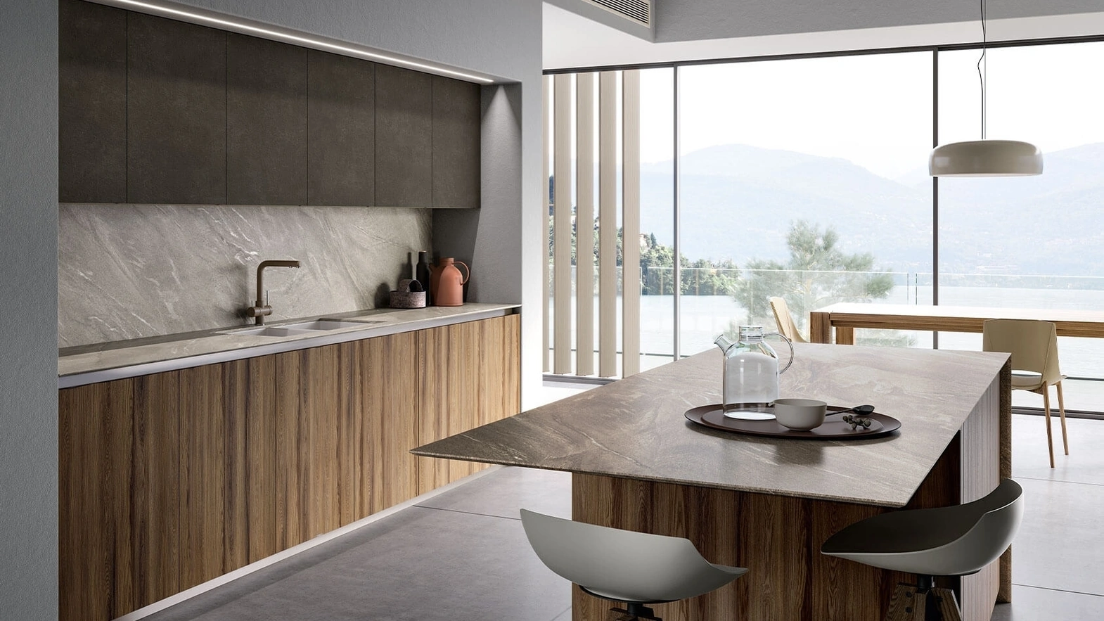 Cucina Moderna con isola Vivere Italia 02 di Spagnol Cucine