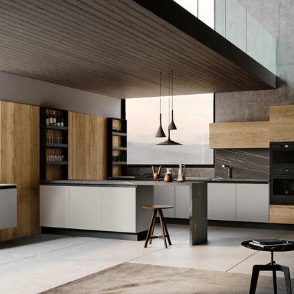 Cucina Moderna Teia-con-penisola Imab