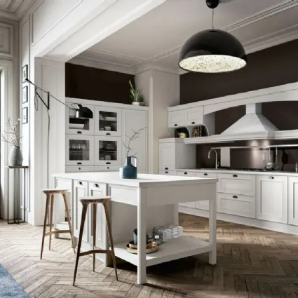 Cucina Shabby Chic con isola Louisiana 02 di Spagnol Cucine