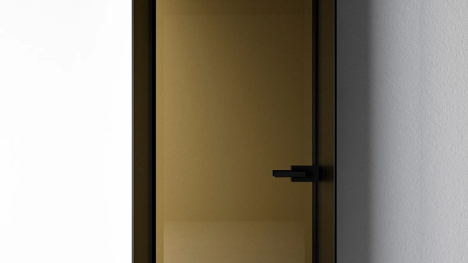 Porta battente per interni Entre-Deux-Battente in vetro con telaio in alluminio di Albed